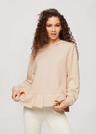 Кремовый худи с оборками по краю Miss Selfridge-Белый