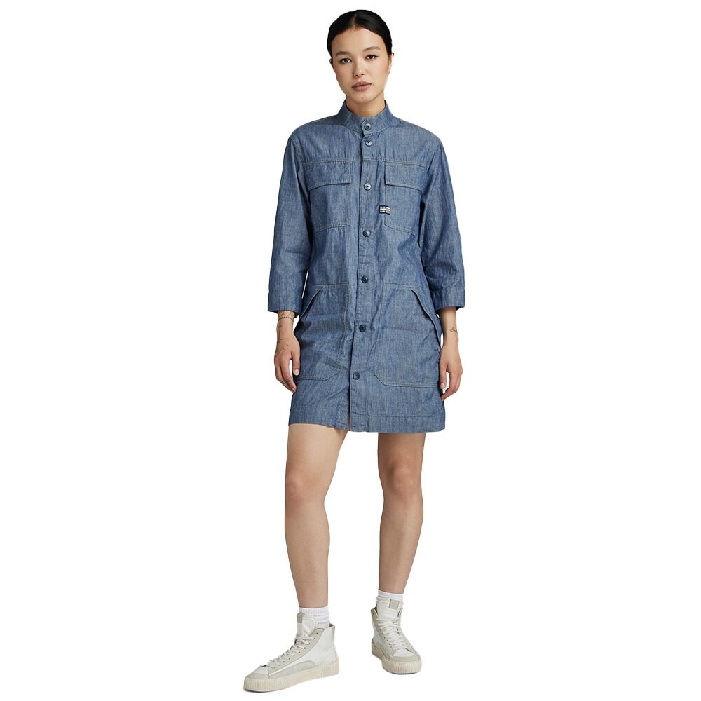 Короткое платье G-Star D24745-D186 Long Sleeve, синий
