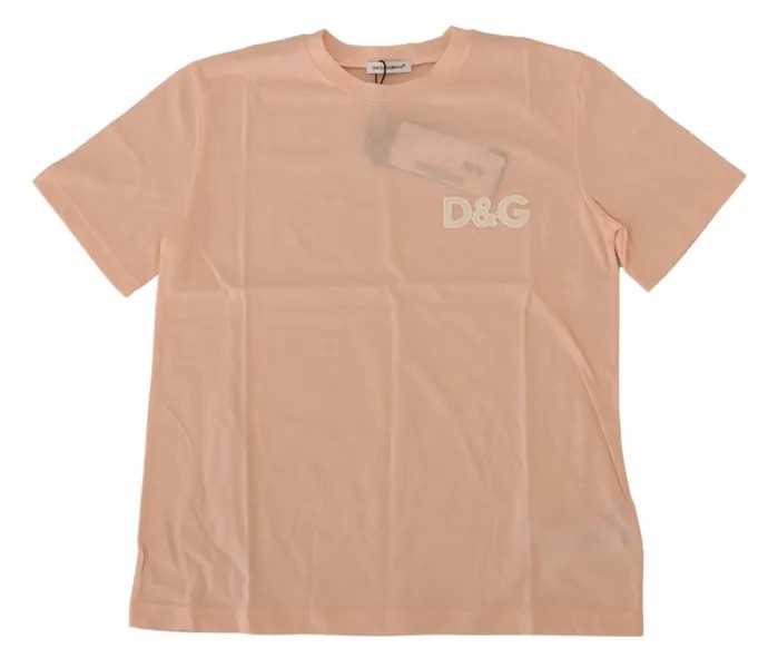 DOLCE - GABBANA Детская футболка из хлопка розового цвета с принтом логотипа DG s. Бирка 10 лет 200долл.