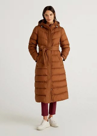 Пуховик-пальто женский United Colors of Benetton 21A_25WU5K355 коричневый 40