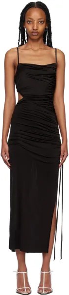 Черное асимметричное платье макси Ariel BEC + BRIDGE