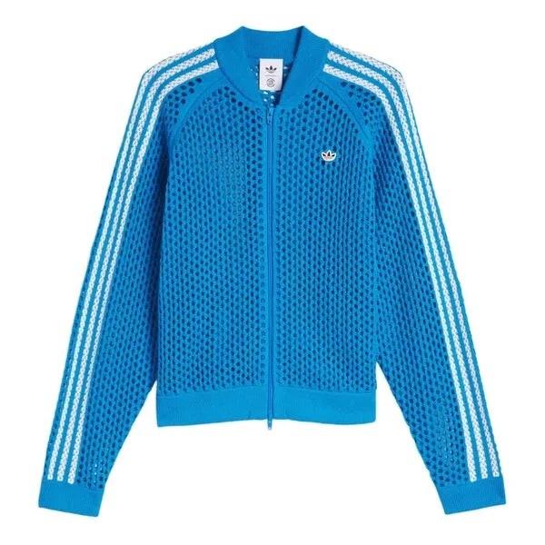 Куртка x clot fw24 вязаная крючком спортивная куртка азиатские размеры Adidas, синий