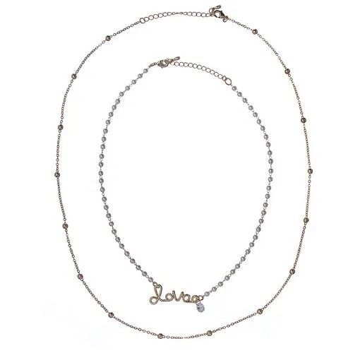 Колье Moon Paris, Kids, комплект из двух цепей, подвеска LOVE, MK-22.12-003 золотистый