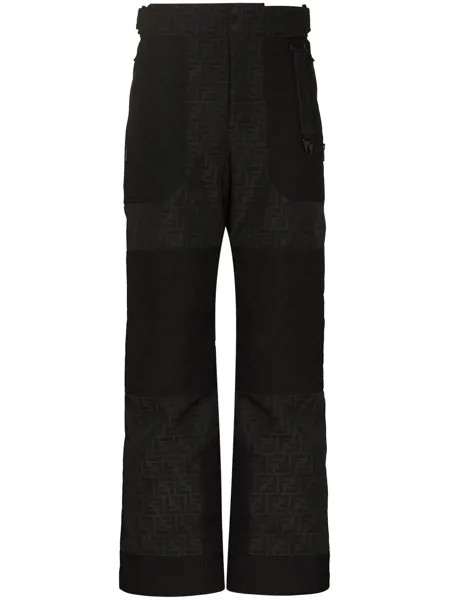 Fendi прямые лыжные брюки с логотипом FF