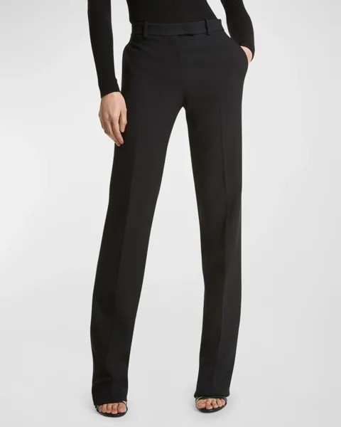 Прямые брюки Carolyn со средней посадкой Michael Kors Collection, цвет Black