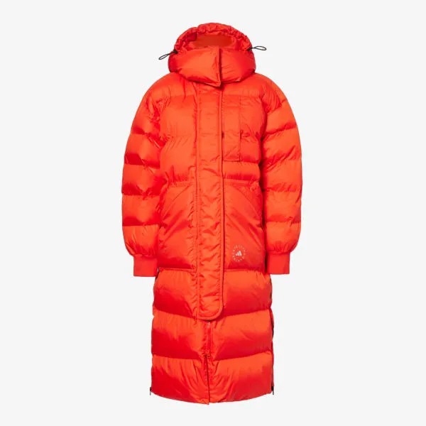 Утепленная куртка обычного кроя с капюшоном TrueNature из переработанного полиэстера Adidas By Stella Mccartney, красный