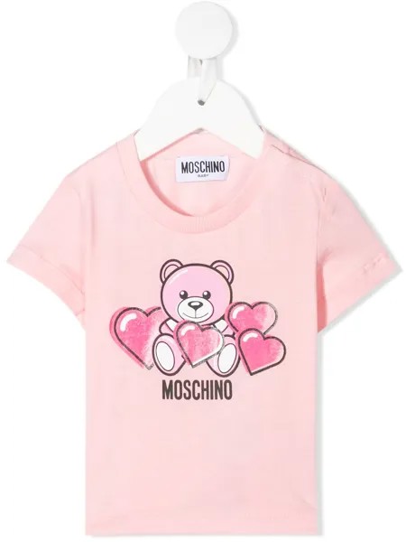 Moschino Kids футболка с принтом Teddy Bear