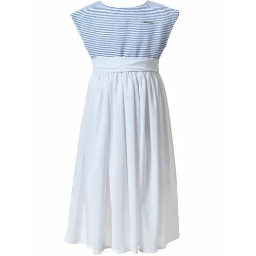 Платье Андерсен, размер 128, голубой, белый