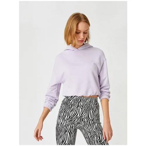 Свитшот KOTON WOMEN, 2YAK13032EK, цвет: LILA, размер: L