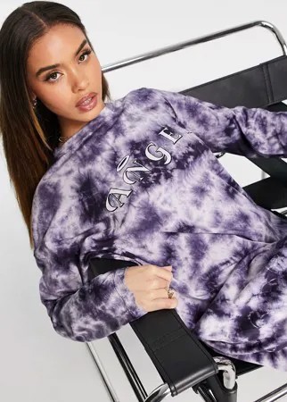 Платье-футболка в стиле oversized с серым принтом тай-дай Missguided-Серый