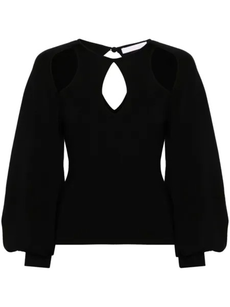 Джемпер с вырезом Chloé, черный