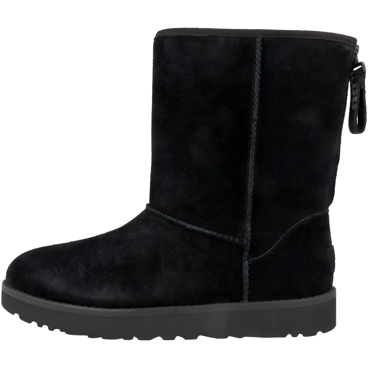 Ботинки UGG Classic Short Logo Zip, черный