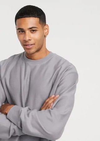 Серый лонгслив Topman-Серебристый