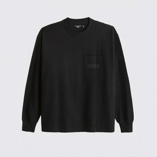 Лонгслив Abercrombie & Fitch, размер M, черный