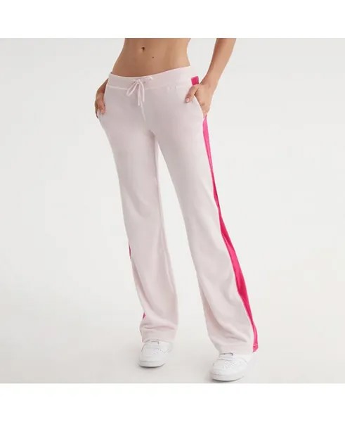 Женские широкие спортивные брюки с цветными блоками Juicy Couture, розовый