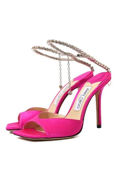 Текстильные босоножки Saeda 100 Jimmy Choo