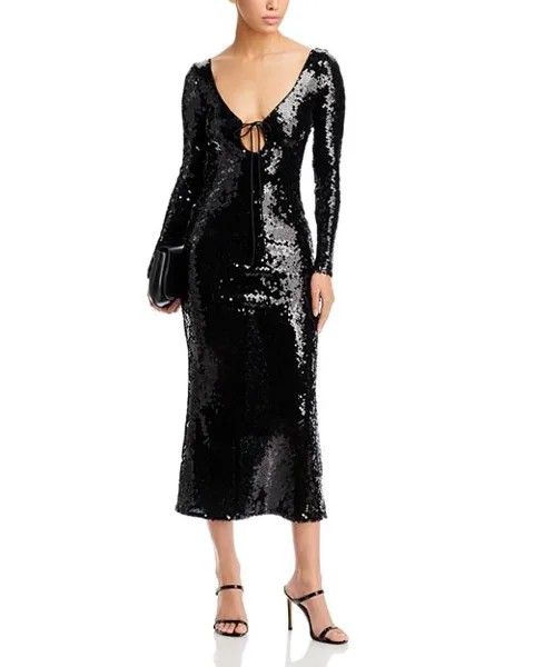 Платье макси с пайетками Verona Bardot, цвет Black