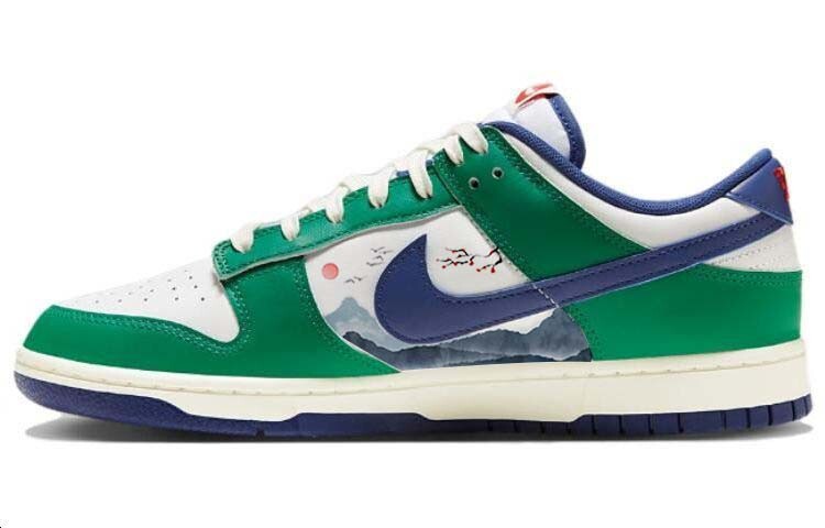 Кроссовки Nike Dunk Skateboarding Shoes Unisex Low-top Green/White, зеленый