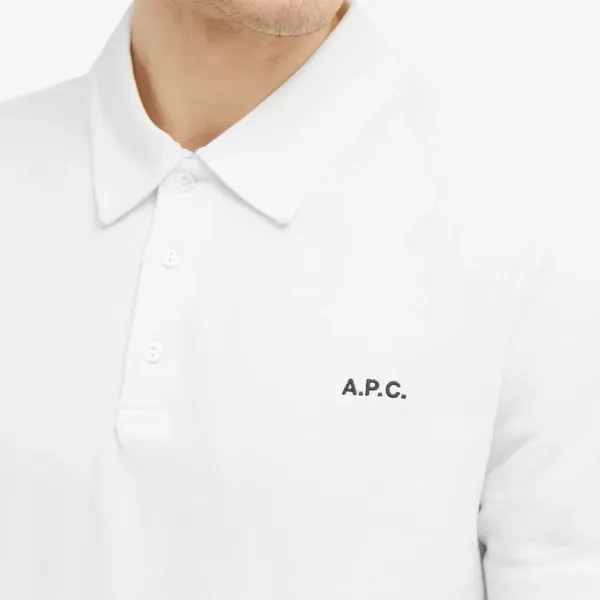 A.P.C. Поло с логотипом carter, белый