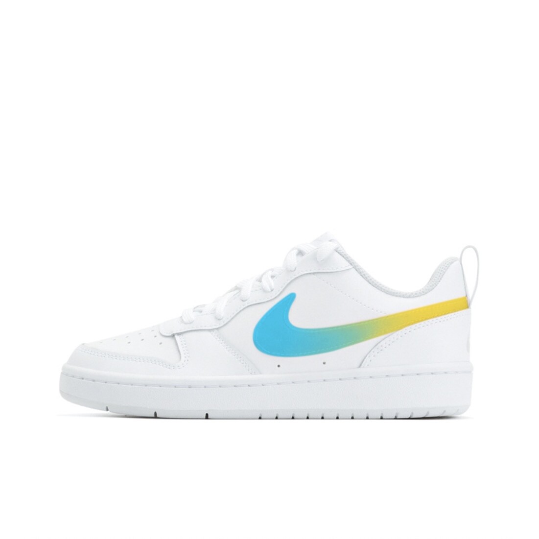 Кроссовки Nike Court Borough 2 Skateboarding Shoes Women's Low-top White/Blue/Yellow, красный
