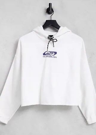Белый укороченный худи с логотипом Quiksilver – эксклюзивно для ASOS