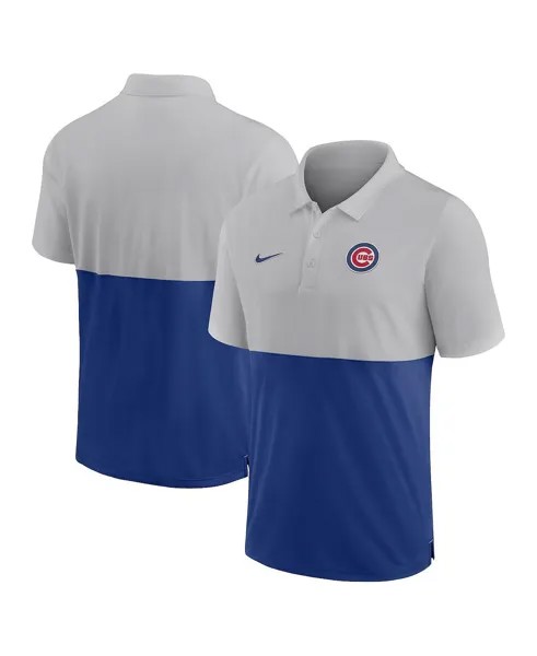 Мужская серебряная рубашка-поло royal chicago cubs team baseline в полоску Nike, мульти