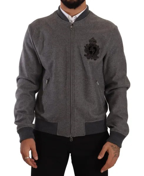 Куртка DOLCE - GABBANA Серый шерстяной кашемировый бомбер IT54 / US44 / XL $3000
