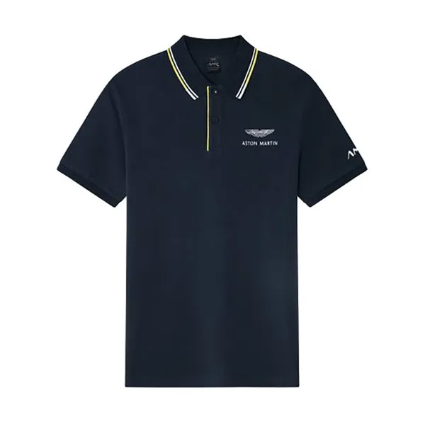 Поло с коротким рукавом Hackett Aston Martin Racing Jaquard Tipped, синий