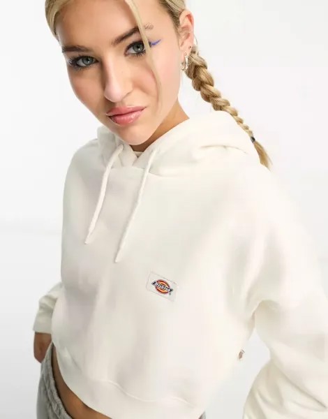 Белоснежное укороченное худи Dickies Oakport