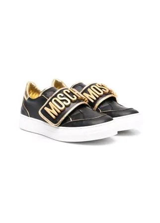 Moschino Kids кеды с логотипом
