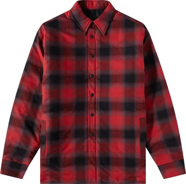 Лонгслив Givenchy Classic Fit All Over Print Long-Sleeve Overshirt 'Black/Red', черный