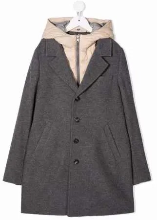 Brunello Cucinelli Kids пальто с капюшоном
