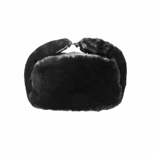 Шапка ушанка Nobrand, размер 60, черный