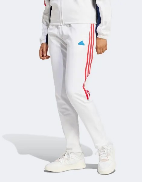 Белые спортивные брюки с красными полосками adidas Football Tiro adidas