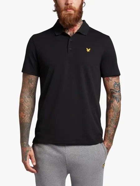 Рубашка-поло Lyle & Scott Golf из технического материала, темно-черный
