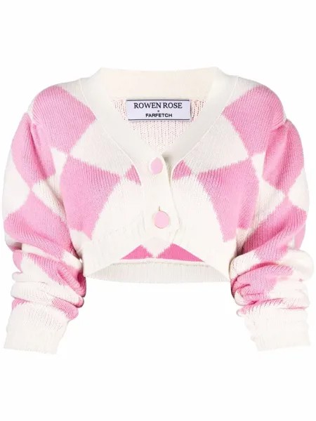 Rowen Rose кардиган с узором аргайл