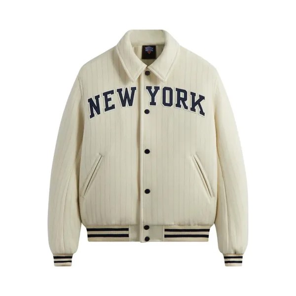 Куртка Kith For The New York Knicks Wool Collared Coaches 'Silk', кремовый