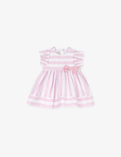Хлопковое платье с короткими рукавами Chicco, розовый
