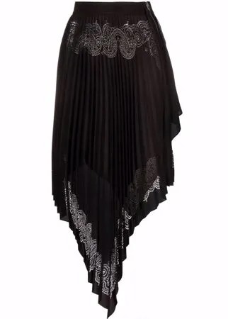 Givenchy плиссированная юбка асимметричного кроя