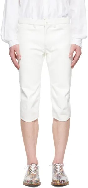 Белые брюки из искусственной кожи Comme des Garçons Homme Plus