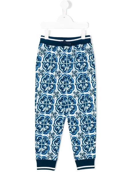 Dolce & Gabbana Kids брюки с принтом 'Majolica'