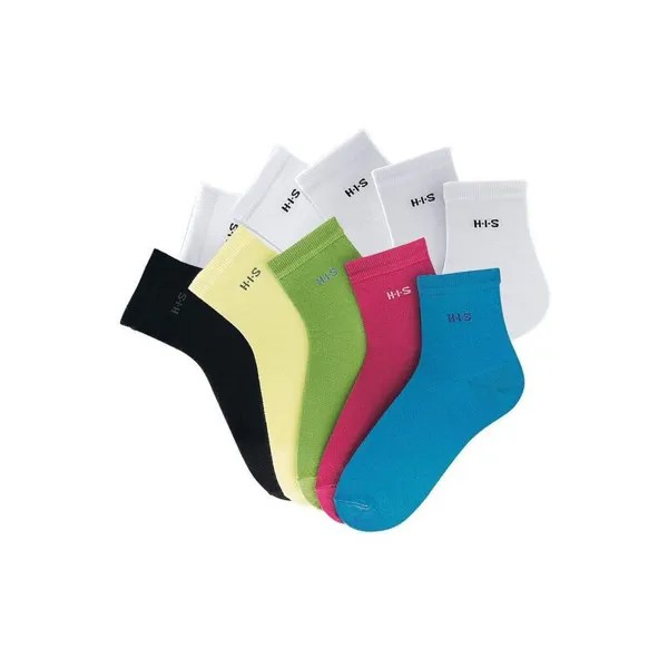 Короткие носки HIS (10 пар) из легкого, дышащего материала для женщин. H.I.S, цвет weiss
