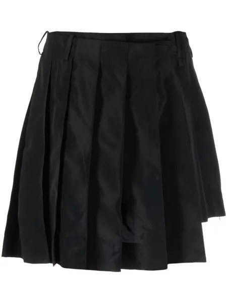 Simone Rocha high-waisted asymmetric-hem skirt, черный
