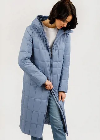 Утепленное пальто женское Finn Flare B20-11084 голубое 44