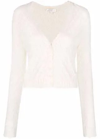 LoveShackFancy укороченный кардиган с V-образным вырезом