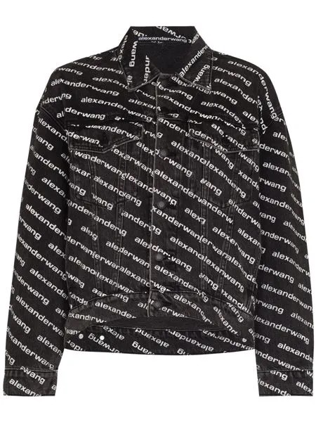 Alexander Wang logo-print denim jacket