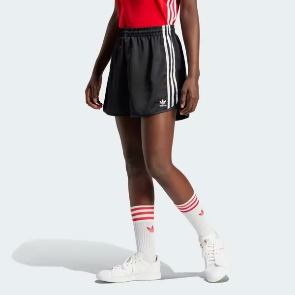 Атласные шорты для спринта Adicolor Adidas, цвет Black
