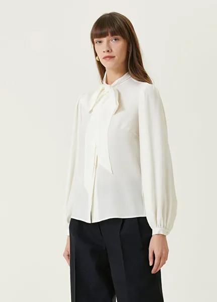 Белая шелковая блузка Etro