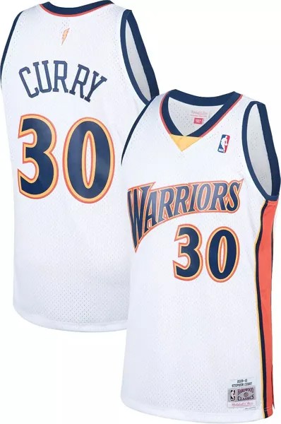 Мужская майка Mitchell & Ness Golden State Warriors Stephen Curry #30 Swingman