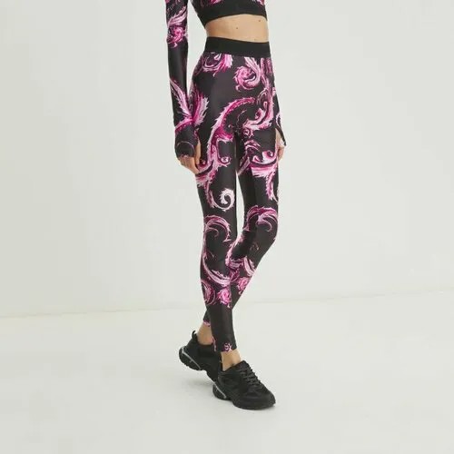 Легинсы Versace Jeans Couture, размер 40, черный